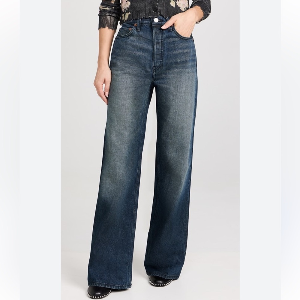 RE/DONE 70s Ultra High Rise Wide Leg Jeans